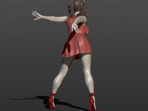 girl with a bow 3d print model 3D Druckmodell