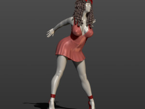 girl with a bow 3d print model 3D Druckmodell