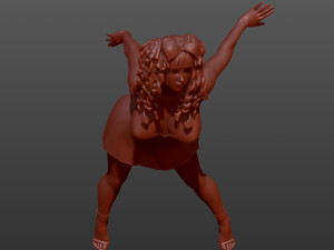 girl with a bow 3d print model 3D Druckmodell