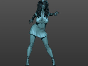 girl with a bow 3d print model 3D Druckmodell