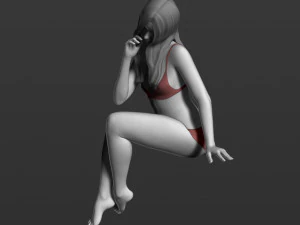 sitting girl part 2 3d print model 3D Print Model