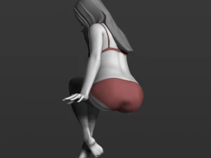 sitting girl part 2 3d print model 3D Print Model