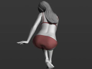 sitting girl part 2 3d print model 3D Print Model