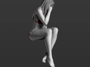 sitting girl part 2 3d print model 3D Print Model