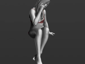 sitting girl part 2 3d print model 3D Print Model