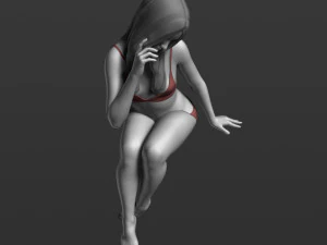 sitting girl part 2 3d print model 3D Print Model