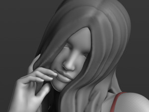 sitting girl part 2 3d print model Model Cetak 3D