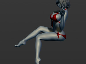 the woman in a bikini sits 3d print model 3D Принт Модель