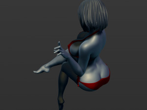 the woman in a bikini sits 3d print model 3D Принт Модель