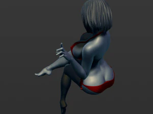the woman in a bikini sits 3d print model 3D Print Model