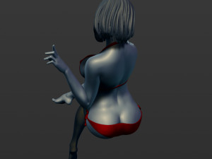the woman in a bikini sits 3d print model 3D Принт Модель