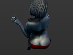 the woman in a bikini sits 3d print model 3D Принт Модель