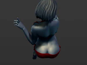 the woman in a bikini sits 3d print model 3D Print Model