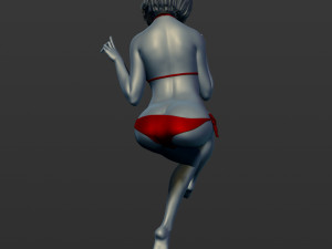 the woman in a bikini sits 3d print model 3D Принт Модель
