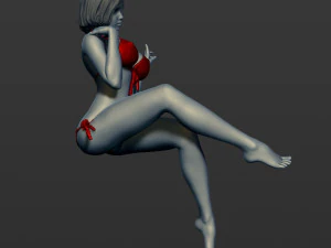 the woman in a bikini sits 3d print model 3D Print Model
