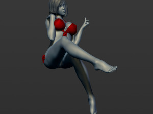 the woman in a bikini sits 3d print model 3D Принт Модель