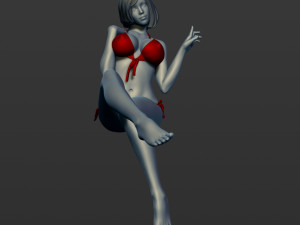 the woman in a bikini sits 3d print model 3D Принт Модель