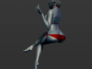 the woman in a bikini sits 3d print model 3D Print Model