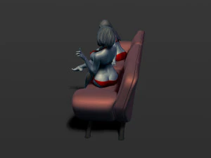 2 girls on the couch 3d print model 3D Print Model