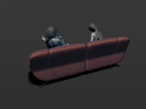 2 girls on the couch 3d print model 3D Print Model