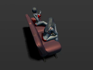 2 girls on the couch 3d print model 3D Print Model