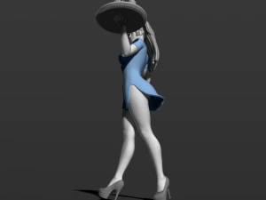 pretty girl with beer 3d print model 3D Print Model