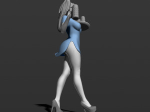 pretty girl with beer 3d print model Modelo de Impressão 3D