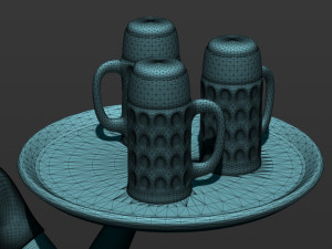 pretty girl with beer 3d print model Modelo de Impressão 3D