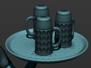 pretty girl with beer 3d print model 3D Print Model