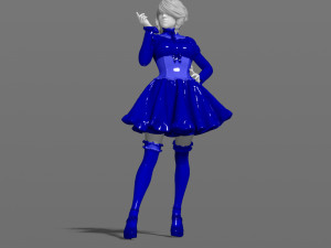 woman in a dress 3d print model 3D Print Model