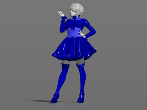 woman in a dress 3d print model 3D Print Model