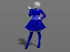 woman in a dress 3d print model 3D Print Model