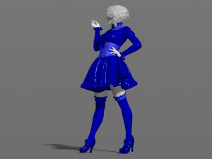 woman in a dress 3d print model 3D 打印模型