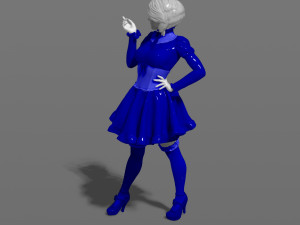 woman in a dress 3d print model 3D 打印模型