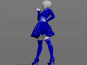 woman in a dress 3d print model 3D Print Model