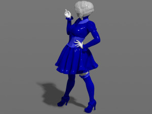 woman in a dress 3d print model 3D 打印模型