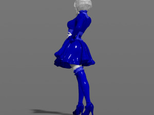 woman in a dress 3d print model 3D 打印模型