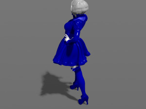 woman in a dress 3d print model 3D 打印模型