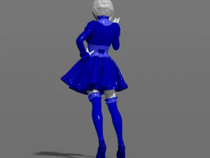 woman in a dress 3d print model 3D Print Model