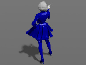 woman in a dress 3d print model 3D 打印模型