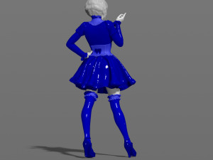 woman in a dress 3d print model 3D 打印模型