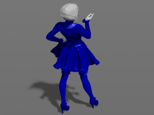woman in a dress 3d print model 3D 打印模型