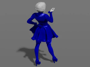 woman in a dress 3d print model 3D Print Model
