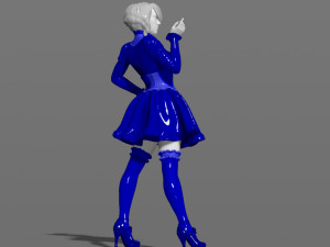 woman in a dress 3d print model 3D 打印模型