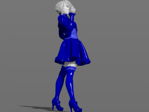 woman in a dress 3d print model 3D 打印模型