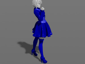 woman in a dress 3d print model 3D 打印模型