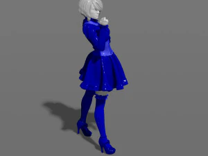 woman in a dress 3d print model 3D Print Model