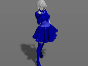woman in a dress 3d print model 3D Print Model