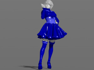 woman in a dress 3d print model 3D 打印模型