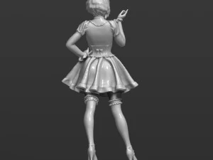 woman in a dress 3d print model 3D Print Model